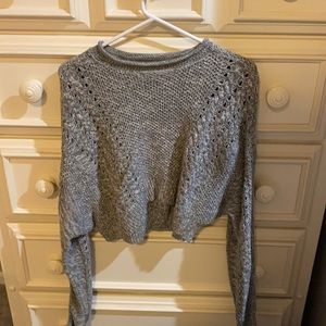 Grey BDG Cropped Sweater